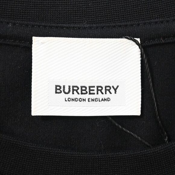 Burberry TB Monogram T-shirt in Black Cotton - Picture 4 of 10